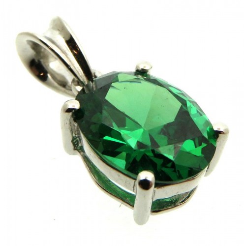 Siberian Emerald Quartz Sterling Silver Pendant 05